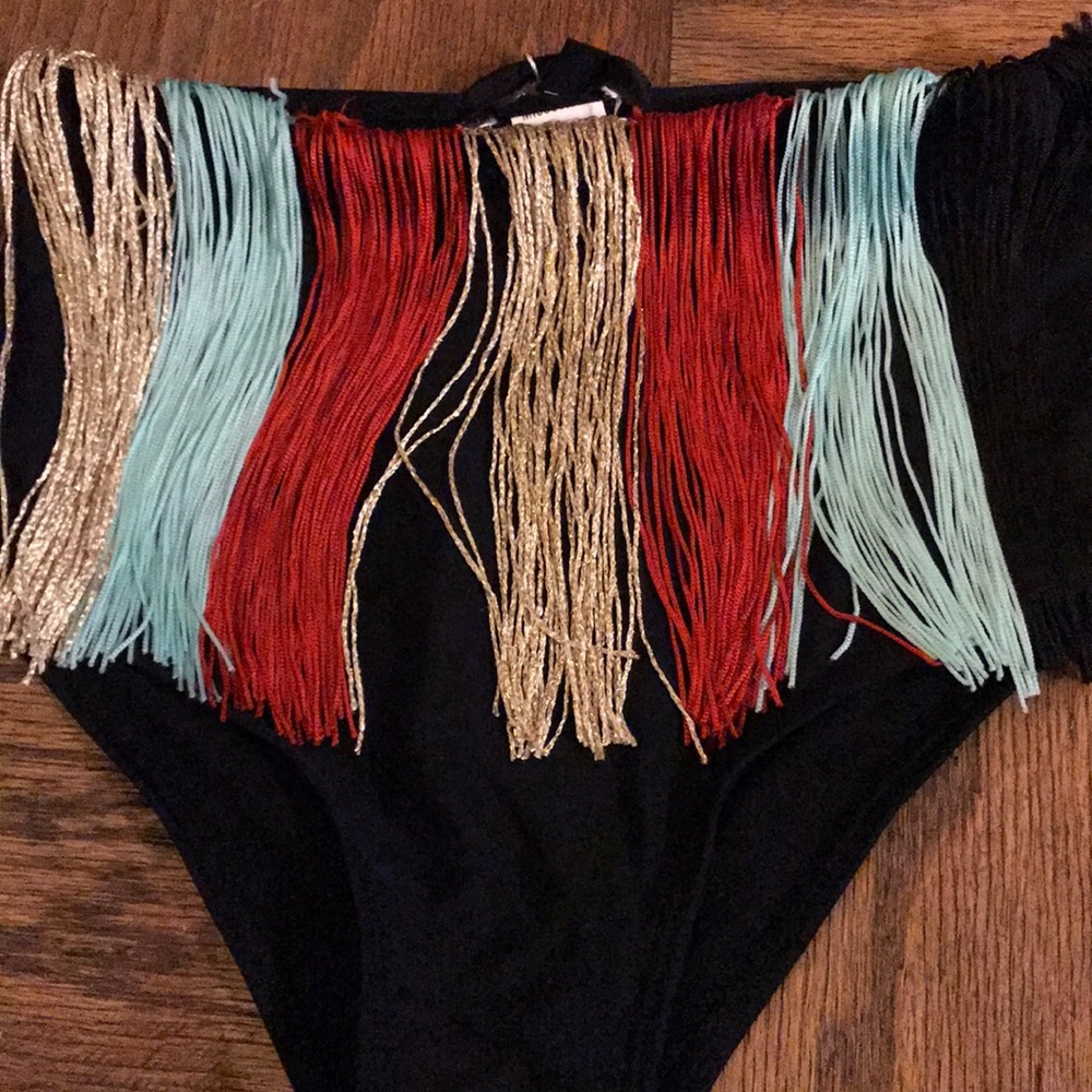 NEVER WORN! Fringe High Waist Bikini bottom - Picture 4 of 4